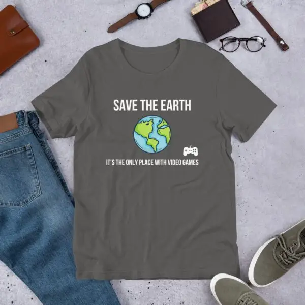 Earth Video Games Short-Sleeve Unisex T-Shirt - Image 7