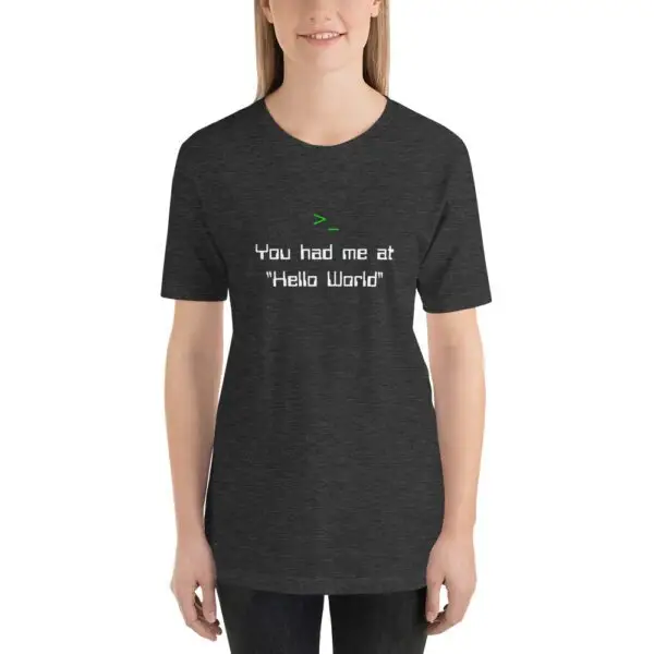 Hello World Short-Sleeve Unisex T-Shirt - Image 5