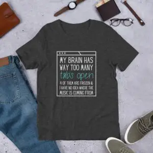 Brain Tabs Light Text Short-Sleeve Unisex T-Shirt