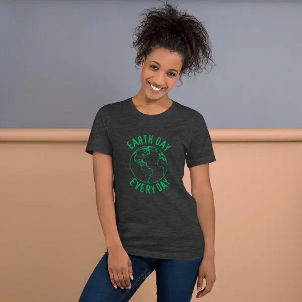 Earth Day Every Day 3 Simple Short-Sleeve Unisex T-Shirt - Image 5