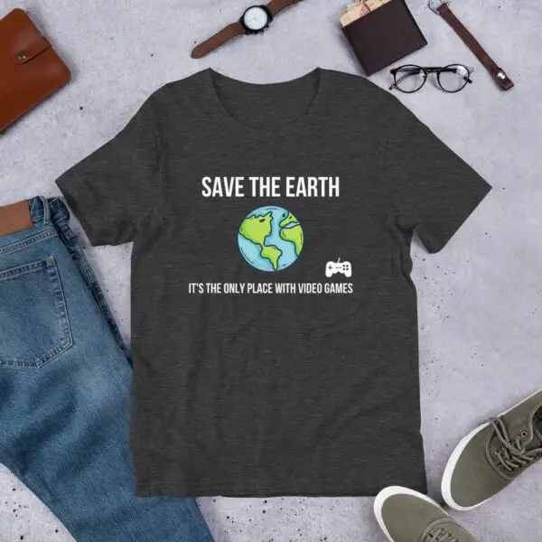 Earth Video Games Short-Sleeve Unisex T-Shirt - Image 6