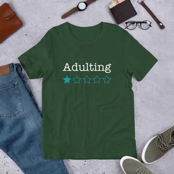 Adulting 1-Star Short-Sleeve Unisex T-Shirt - Image 4