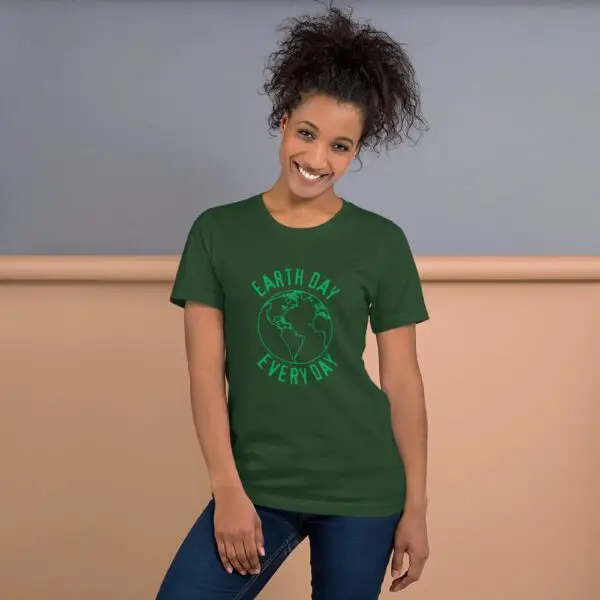 Earth Day Every Day 3 Simple Short-Sleeve Unisex T-Shirt - Image 3