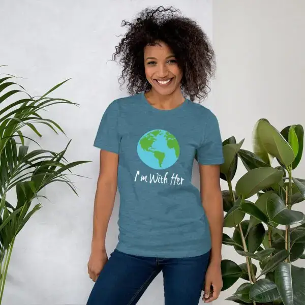 I'm With Her Earth Short-Sleeve Unisex T-Shirt - Image 8