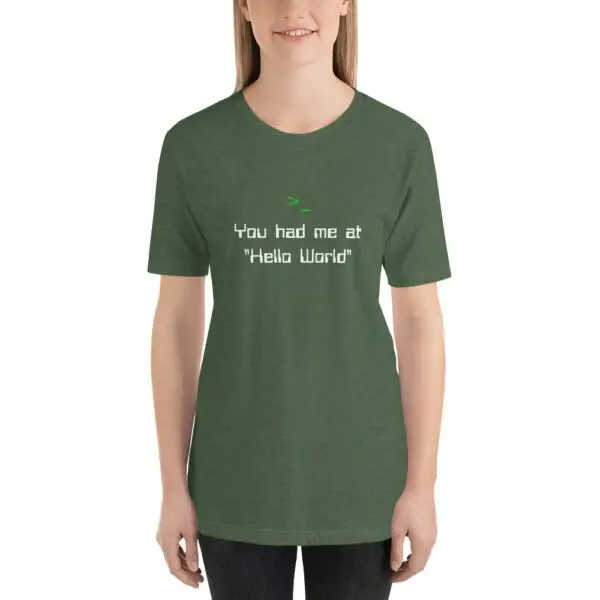 Hello World Short-Sleeve Unisex T-Shirt - Image 8