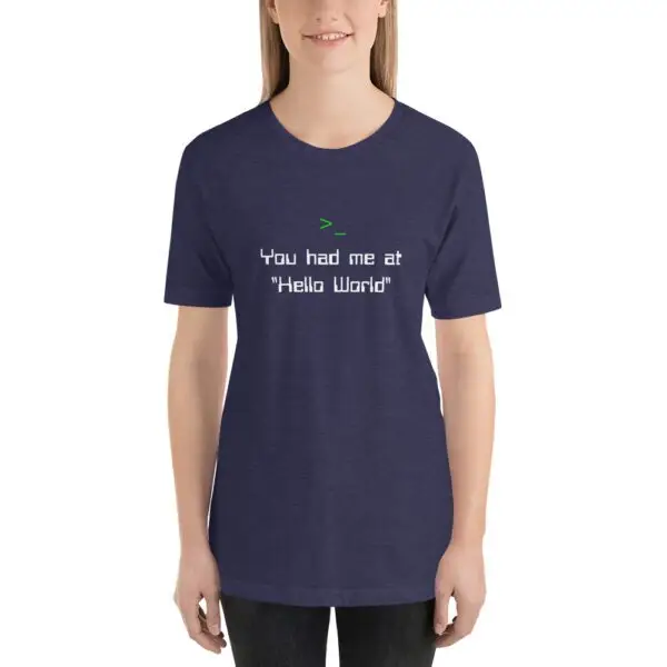 Hello World Short-Sleeve Unisex T-Shirt - Image 4