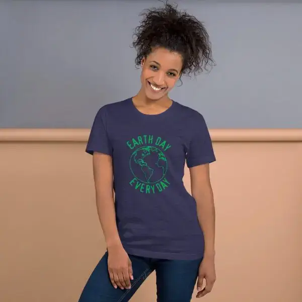 Earth Day Every Day 3 Simple Short-Sleeve Unisex T-Shirt - Image 4