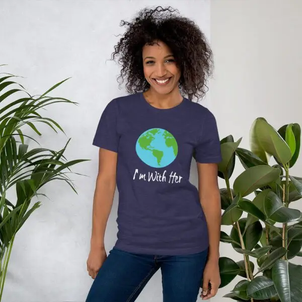 I'm With Her Earth Short-Sleeve Unisex T-Shirt - Image 5