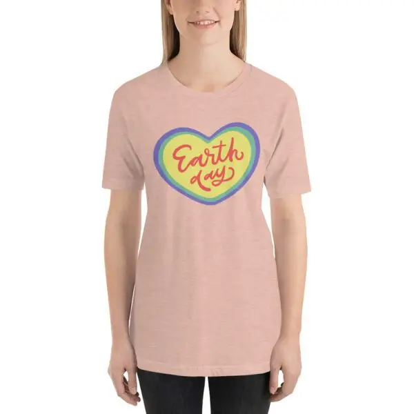 Earth Day Heart -Sleeve Unisex T-Shirt - Image 11