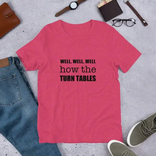 The Office Turn Tables Dark Short-Sleeve Unisex T-Shirt - Image 2