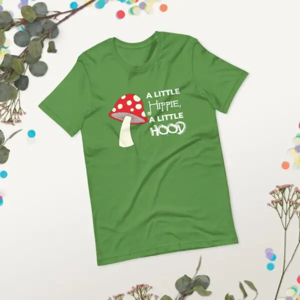 Hippie Hood White Text Short-Sleeve Unisex T-Shirt