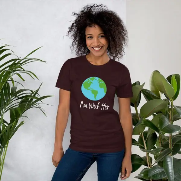 I'm With Her Earth Short-Sleeve Unisex T-Shirt - Image 2