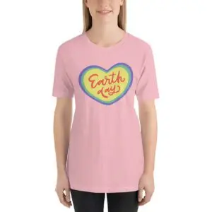 Earth Day Heart -Sleeve Unisex T-Shirt