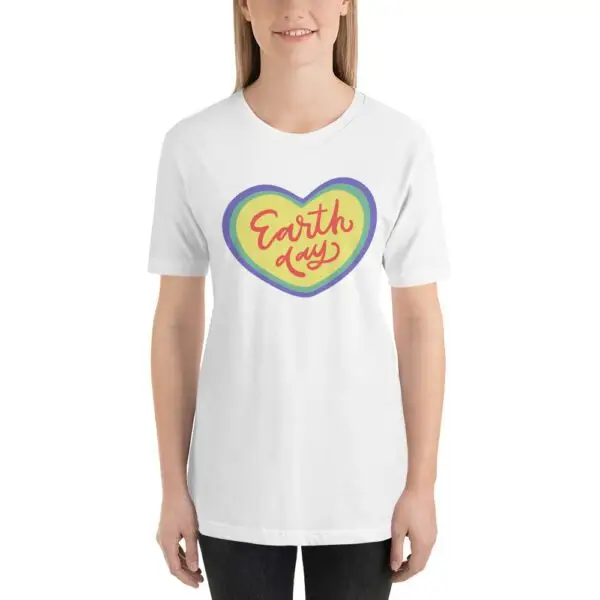 Earth Day Heart -Sleeve Unisex T-Shirt - Image 13