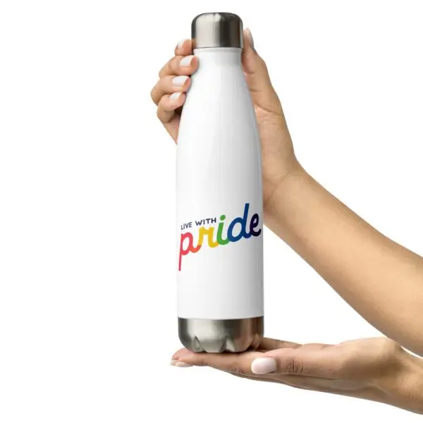 Live with Pride LGBTQIA Pride Stainless Steel Water Bottle