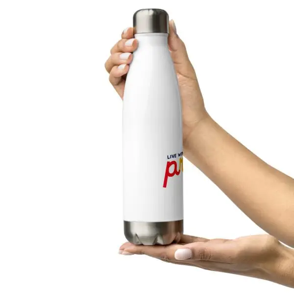 Live with Pride LGBTQIA Pride Stainless Steel Water Bottle - Image 3