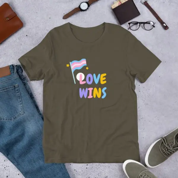 Love Wins LGBTQIA Pride Short-Sleeve Unisex T-Shirt - Image 7