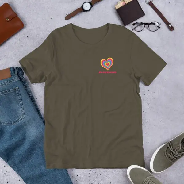 Love Wins Heart LGBTQIA Pride Short-Sleeve Unisex T-Shirt - Image 6