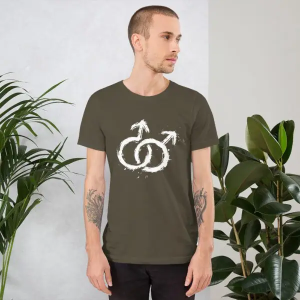 Gay Men Light LGBTQIA Pride Short-Sleeve Unisex T-Shirt - Image 5