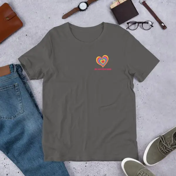 Love Wins Heart LGBTQIA Pride Short-Sleeve Unisex T-Shirt - Image 7