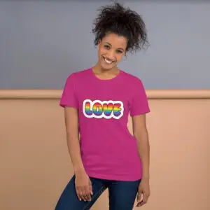 Love Rainbow LGBTQIA Pride Short-Sleeve Unisex T-Shirt