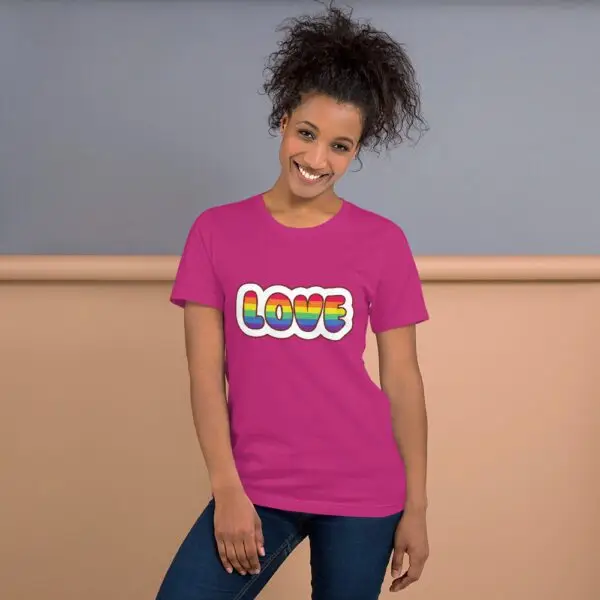 Love Rainbow LGBTQIA Pride Short-Sleeve Unisex T-Shirt