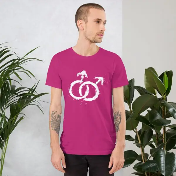 Gay Men Light LGBTQIA Pride Short-Sleeve Unisex T-Shirt - Image 6