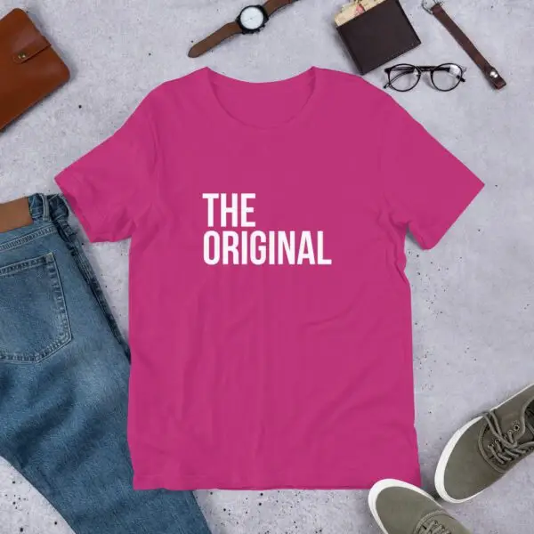 The Original White Text Short-Sleeve Unisex T-Shirt - Image 9