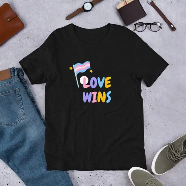 Love Wins LGBTQIA Pride Short-Sleeve Unisex T-Shirt - Image 2