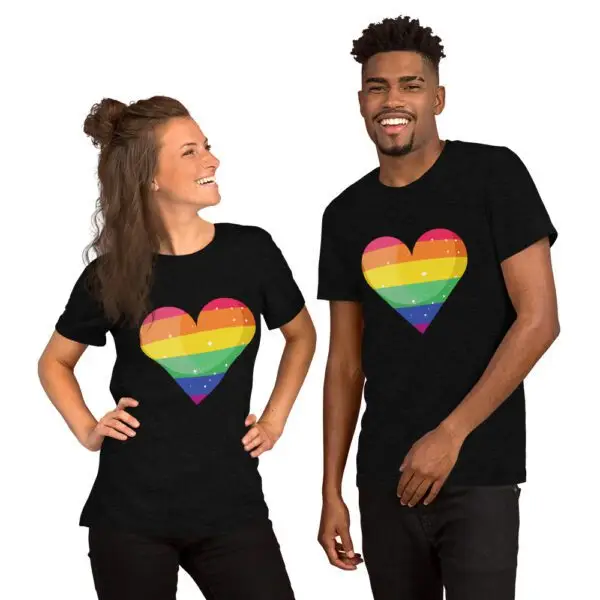 Heart Bubble LGBTQIA Pride Short-Sleeve Unisex T-Shirt - Image 2