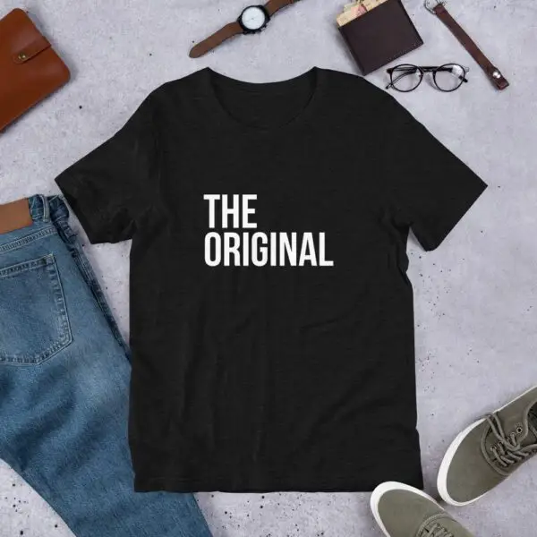 The Original White Text Short-Sleeve Unisex T-Shirt - Image 2