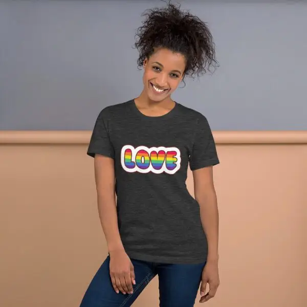 Love Rainbow LGBTQIA Pride Short-Sleeve Unisex T-Shirt - Image 6