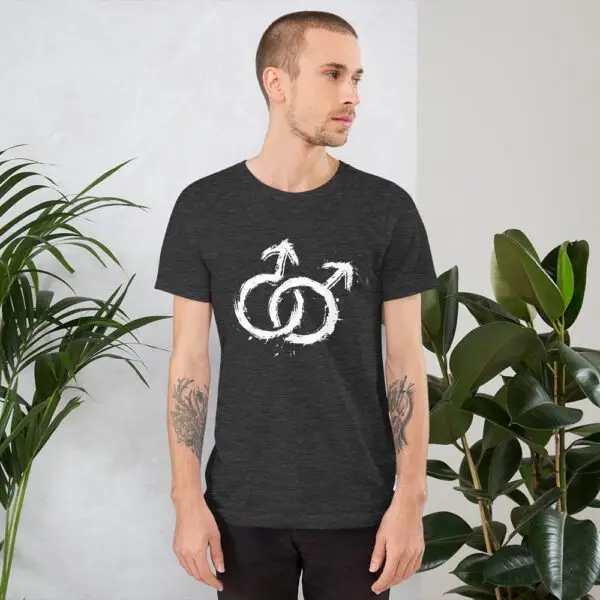 Gay Men Light LGBTQIA Pride Short-Sleeve Unisex T-Shirt - Image 4