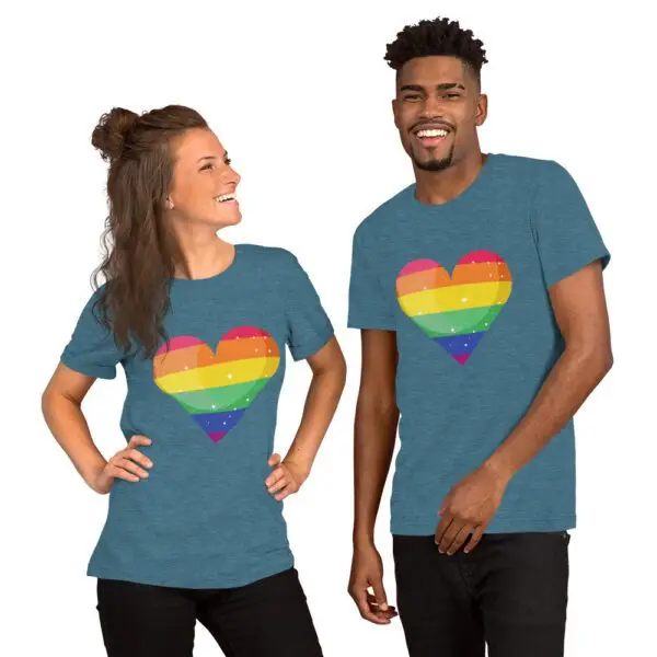 Heart Bubble LGBTQIA Pride Short-Sleeve Unisex T-Shirt - Image 6