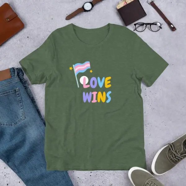 Love Wins LGBTQIA Pride Short-Sleeve Unisex T-Shirt - Image 8
