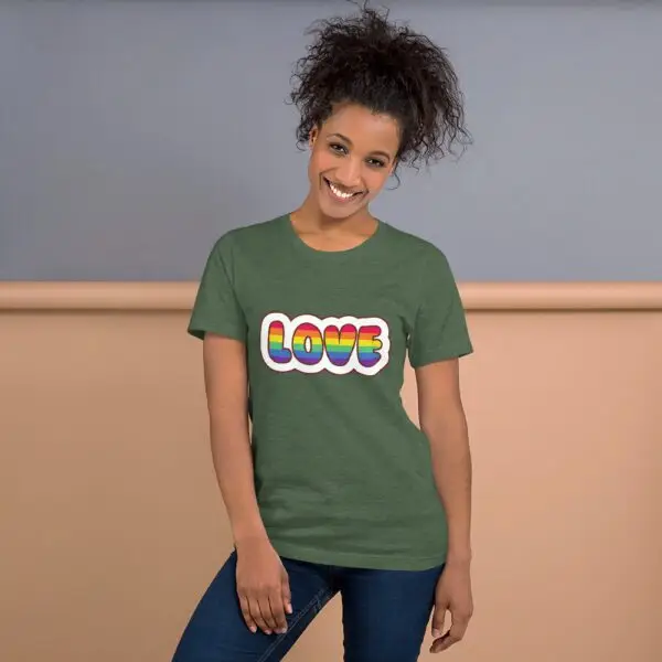 Love Rainbow LGBTQIA Pride Short-Sleeve Unisex T-Shirt - Image 7