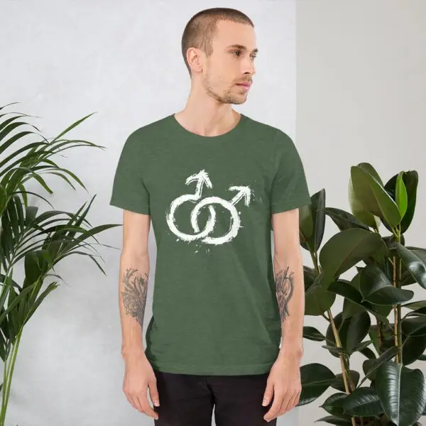 Gay Men Light LGBTQIA Pride Short-Sleeve Unisex T-Shirt - Image 7