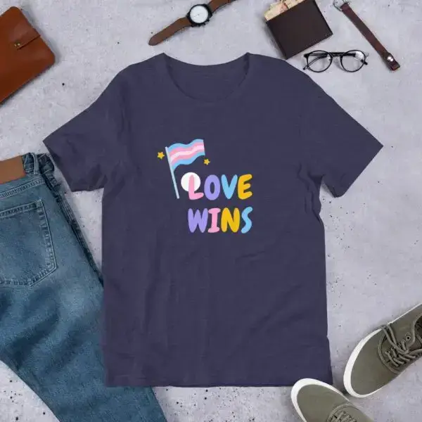 Love Wins LGBTQIA Pride Short-Sleeve Unisex T-Shirt - Image 4