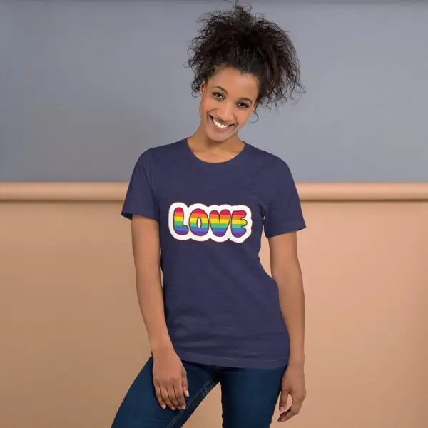 Love Rainbow LGBTQIA Pride Short-Sleeve Unisex T-Shirt - Image 4
