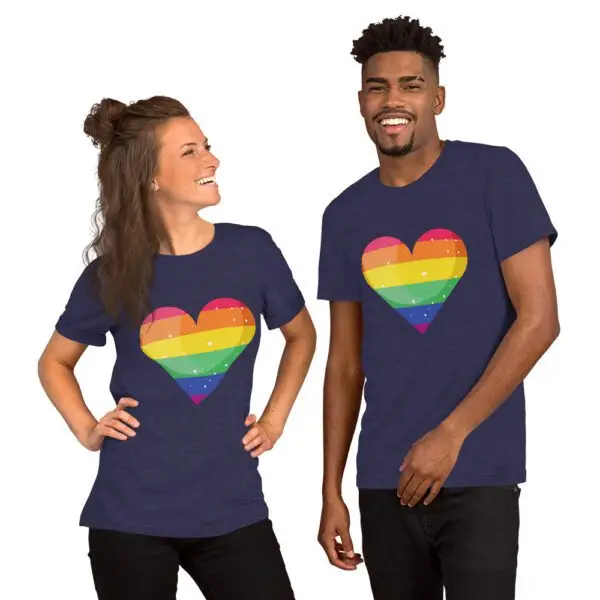 Heart Bubble LGBTQIA Pride Short-Sleeve Unisex T-Shirt - Image 4