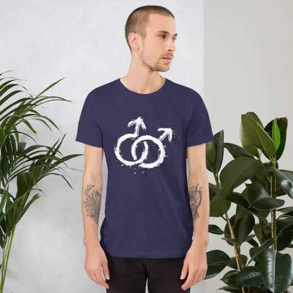 Gay Men Light LGBTQIA Pride Short-Sleeve Unisex T-Shirt - Image 3