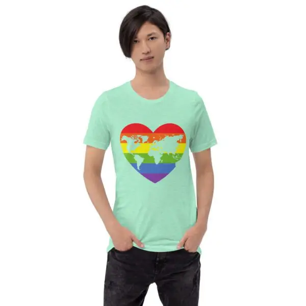 World Heart LGBTQIA Pride Short-Sleeve Unisex T-Shirt - Image 9