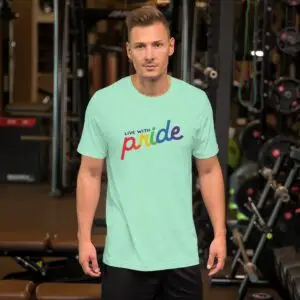 Live with Pride LGBTQIA Pride Short-Sleeve Unisex T-Shirt