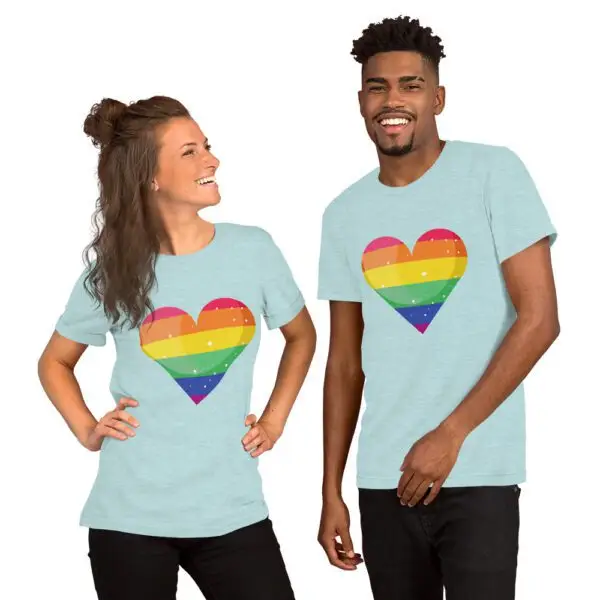Heart Bubble LGBTQIA Pride Short-Sleeve Unisex T-Shirt - Image 9