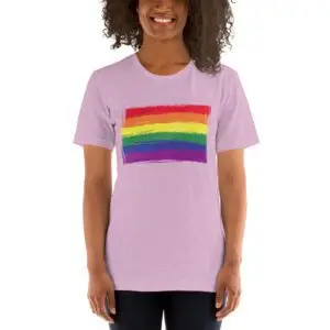 Rainbow Paint Flag LGBTQIA Pride Short-Sleeve Unisex T-Shirt