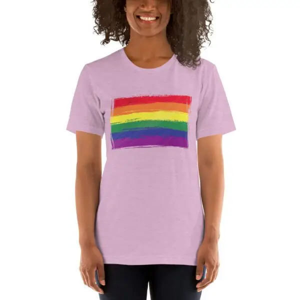 Rainbow Paint Flag LGBTQIA Pride Short-Sleeve Unisex T-Shirt