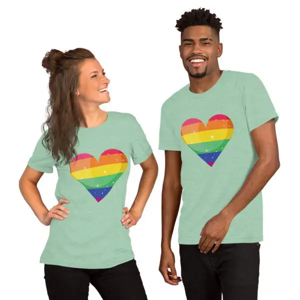 Heart Bubble LGBTQIA Pride Short-Sleeve Unisex T-Shirt - Image 8