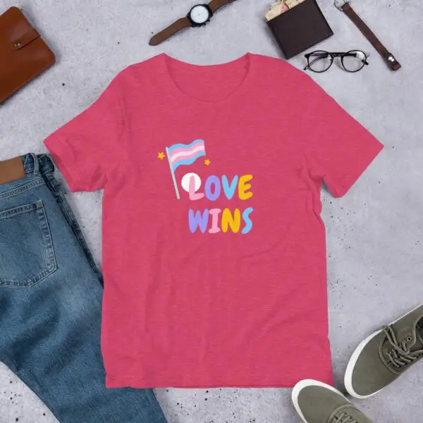 Love Wins LGBTQIA Pride Short-Sleeve Unisex T-Shirt