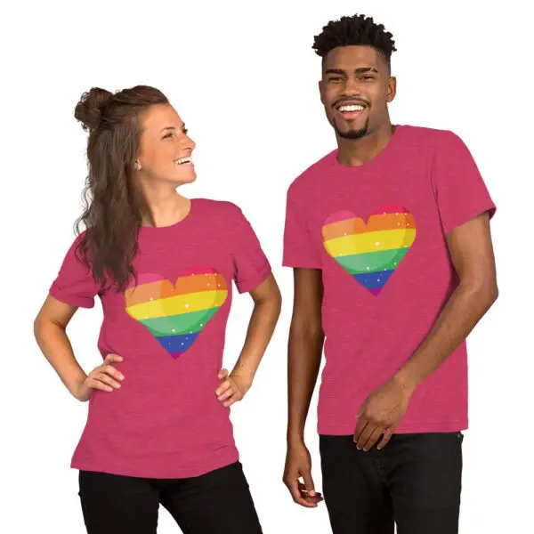 Heart Bubble LGBTQIA Pride Short-Sleeve Unisex T-Shirt - Image 5