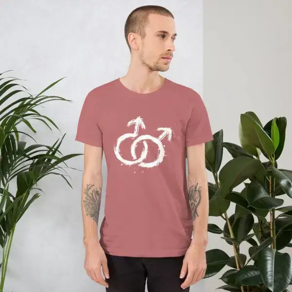Gay Men Light LGBTQIA Pride Short-Sleeve Unisex T-Shirt - Image 8